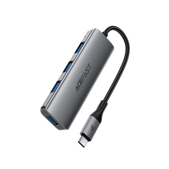 USB Хаб ACEFAST J15 USB-C 4-in-1, Metal Gray