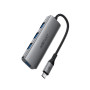 USB Хаб ACEFAST J15 USB-C 4-in-1, Metal Gray