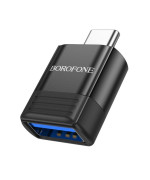 USB Адаптер BOROFONE BV18 Type-C male to USB female USB3.0 adapter, Black