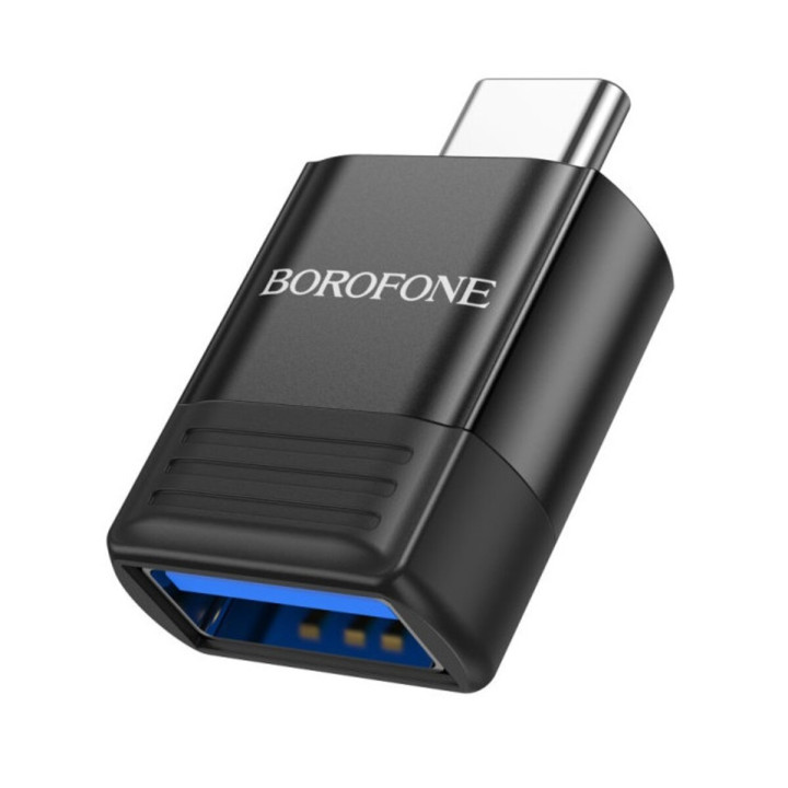 USB Адаптер BOROFONE BV18 Type-C male to USB female USB3.0 adapter, Black