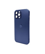 Чехол AG Glass Matt Frame Color для iPhone 13 Pro Max, Navy Blue