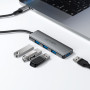 USB Хаб ACEFAST J15 USB-C 4-in-1, Metal Gray