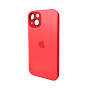 Чехол AG Glass Matt Frame Color для iPhone 15, Red