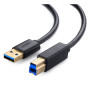 Data-Кабель UGREEN US210 USB 3.0 to BM Print Cable 2m, Black