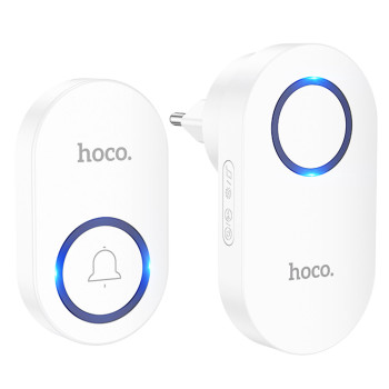 Дверний бездротовий дзвінок HOCO HI25 210 mAh, White