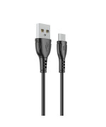 Data - кабель Wibrand Boa USB-A to microUSB 1m, Black