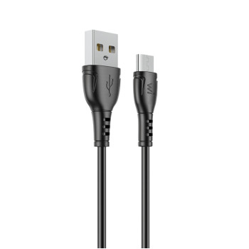 Data - кабель Wibrand Boa USB-A to microUSB 1m, Black