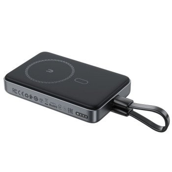 Внешний аккумулятор ACEFAST M10 10000 mAh PD30W magnetic wireless charging power bank + cable Type-C, Black