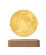Магнітна левітаційна лампа HCNT Levitating Lamp Moon Light Wood Grain