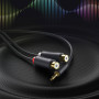 Аудіокабель UGREEN AV109 UGR-10547 3.5mm Male to 2RCA Female 25 cm, Gray