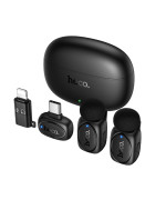 Бездротова мікрофонна система HOCO L19 Graceful wireless microphone (Lightning / Type-C), Black