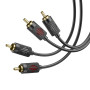 Аудіо-кабель HOCO UPA29 RCA to RCA 1.5m, Black