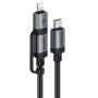 Data - Кабель ACEFAST C20-01 Type-C to Type-C / Lightning 1.2 м, Black