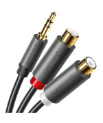 Аудіокабель UGREEN AV109 UGR-10547 3.5mm Male to 2RCA Female 25 cm, Gray