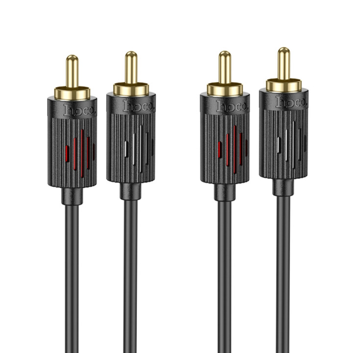 Аудіо-кабель HOCO UPA29 RCA to RCA 1.5m, Black