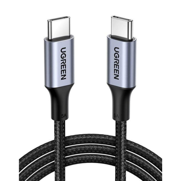 Data - Кабель UGREEN US316 Type-C to Type-C 2.0 100W 1.5m, Space Gray