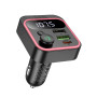 Автомобильное зарядное устройство с FM-модулятором HOCO E85 Tiger Type-C PD20W USB QC3.0 BT FM transmitter, Black