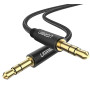 Аудіо кабель UGREEN AV112 AUX 3.5 мм to AUX 3.5 мм Cable Gold Plated Metal Case with Braid 1m, Black