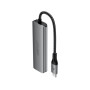 USB Хаб ACEFAST J15 USB-C 4-in-1, Metal Gray