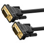 Видео кабель UGREEN VG101 VGA Male to Male Cable 2m, Black