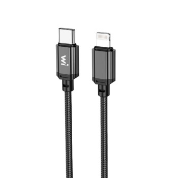 Data - кабель Wibrand Cobra Type-С to Lightning 1m, Black