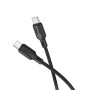 Data Кабель BOROFONE BX113 Lenny 60W silicone charging data cable Type-C to Type-C, Black