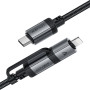 Data - Кабель ACEFAST C20-01 Type-C to Type-C / Lightning 1.2 м, Black