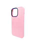 Чехол AG Glass Sapphire MagSafe Logo для iPhone 15, Pink
