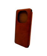 Чохол Leather Premium для Xiaomi Redmi Note 14 Pro 4G, Brown