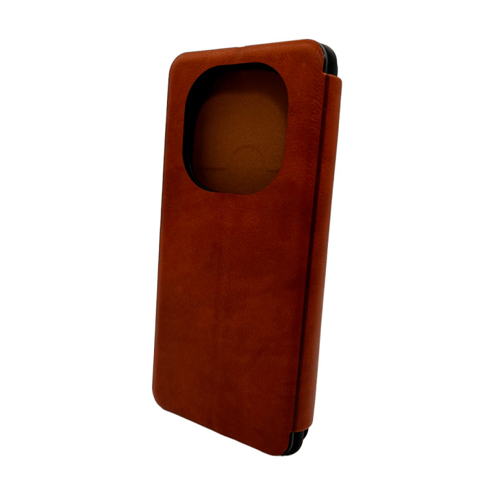 Чохол Leather Premium для Xiaomi Redmi Note 14 Pro 4G, Brown