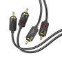 Аудіо-кабель HOCO UPA29 RCA to RCA 1.5m, Black