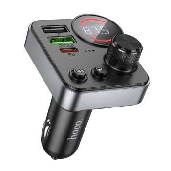 FM-модулятором HOCO E86 Alegria 48W dual port PD30W / QC3.0 BT FM transmitter, Black