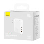 Сетевое зарядное устройство Baseus CCGP100202 240W 5А QC3.0 Cable Type-C to Type-C, White