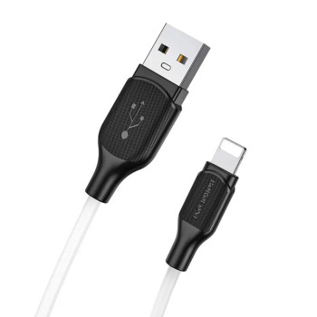 Data Кабель BOROFONE BX42 USB to Lightning 2.4A 1m, White
