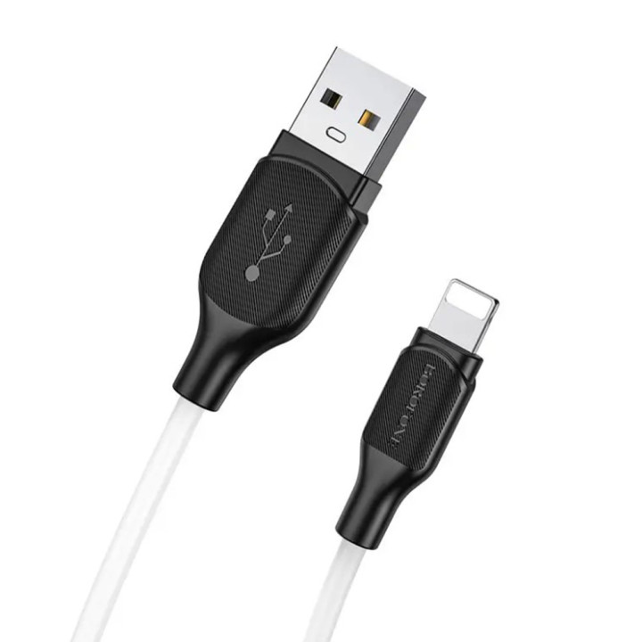 Data Кабель BOROFONE BX42 USB to Lightning 2.4A 1m, White