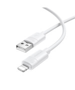 Data - кабель BOROFONE BX123 USB-A to Lightning, White