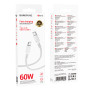 Data - кабель BOROFONE BX116 Type-C to Type-C, White