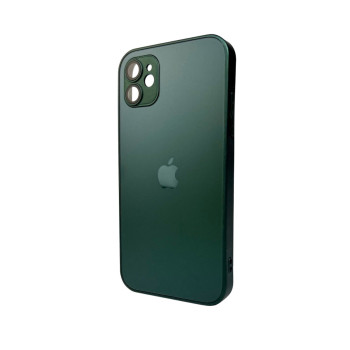 Чохол - накладка AG Glass Matt Frame Color Logo для iPhone 11