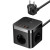 Мережевий зарядний пристрій Baseus PowerCombo Cube Power Strip 3EU / 2USB / 2Type-C 30W 1.5m 30W, Cluster Black ( E00066400117-00 )