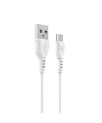 Data - кабель Wibrand Boa USB-A to microUSB 1m, White