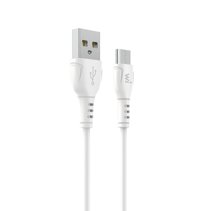 Data - кабель Wibrand Boa USB-A to microUSB 1m, White