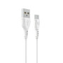 Data - кабель Wibrand Boa USB-A to microUSB 1m, White