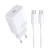Сетевое зарядное устройство WUW T108 PD40W с кабелем USB-C to USB-C, White