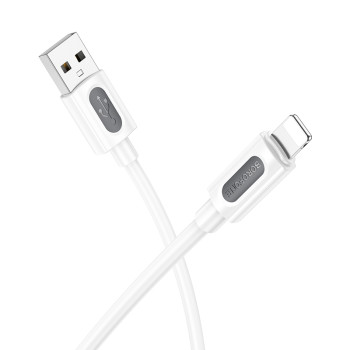 Data - кабель BOROFONE BX114 USB-A to Lightning, White