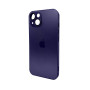 Чехол AG Glass Matt Frame Color для iPhone 14, Deep Purple