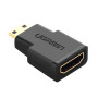 Переходник HDMI UGREEN Mini HDMI Male to HDMI Female Adapter, Black