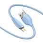 Data Кабель Baseus Jelly Liquid Silica Gel Fast Charging USB to Lightning 2.4A 2m, Blue