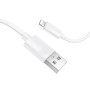 Data - кабель BOROFONE BX123 USB-A to Lightning, White