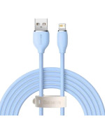 Data Кабель Baseus Jelly Liquid Silica Gel Fast Charging USB to Lightning 2.4A 2m, Blue ( CAGD000103 )