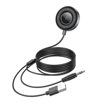 Bluetooth-ресивер BOROFONE BC58 Gamble Car AUX 1.85 м, Metal Gray